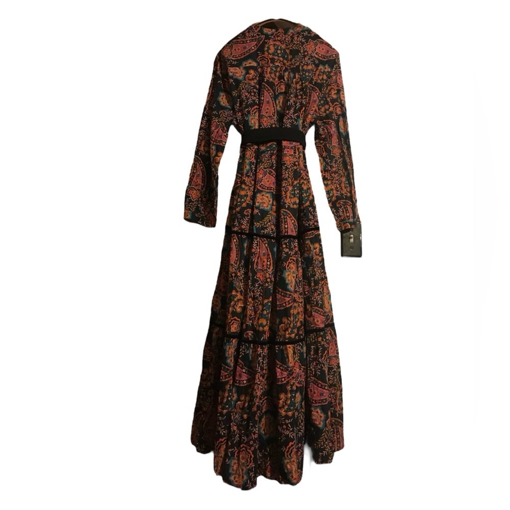 100% Cotton Maxi Floral Paisley Maxi Dress autumn 🍂 - Picture 3 of 6